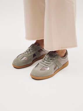 Lonza Delta Grey suede land leather sneakers size 42